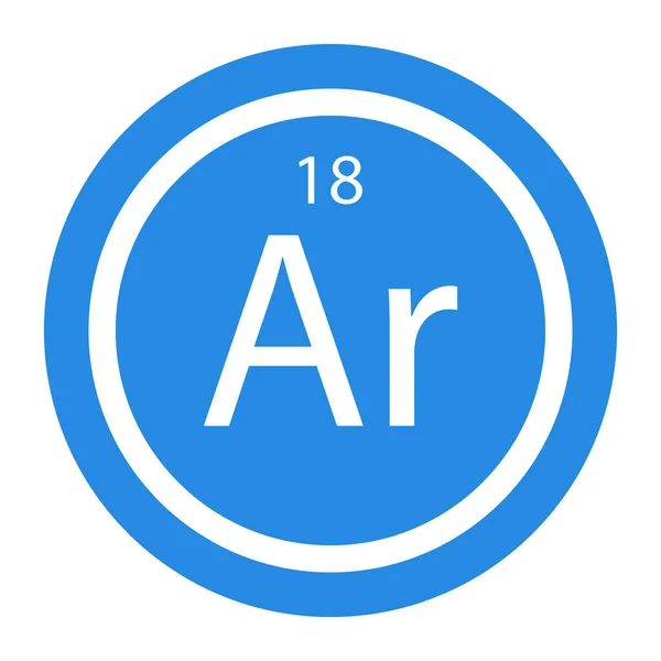 アルゴンAr化学元素アイコン 周期表の化学元素 原子番号でサインを — ストックベクタ
