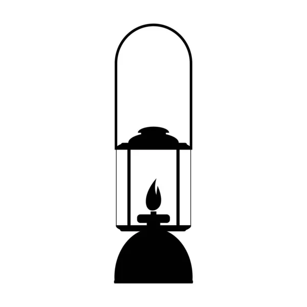 Camping Lanterne Icône Vectoriel Illustration Symbole Design — Image vectorielle