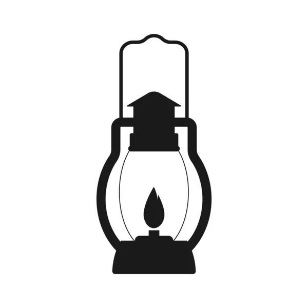 Camping Linterna Icono Vector Ilustración Símbolo Diseño — Vector de stock