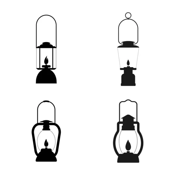Kamp Feneri Ikonu Vektör Illüstrasyon Sembolü Tasarımı — Stok Vektör