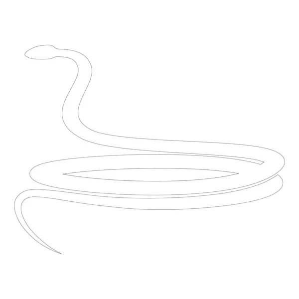 Illustration Vectorielle Serpent Icône Design — Image vectorielle