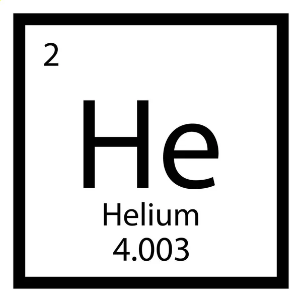 Helium Periodic Table Element Chemical Symbol Vektorová Ikona Atomového Plynu — Stockový vektor