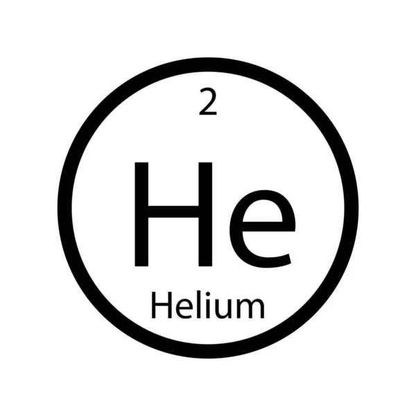 Helium Periodic Table Element Chemical Symbol Vektorová Ikona Atomového Plynu — Stockový vektor
