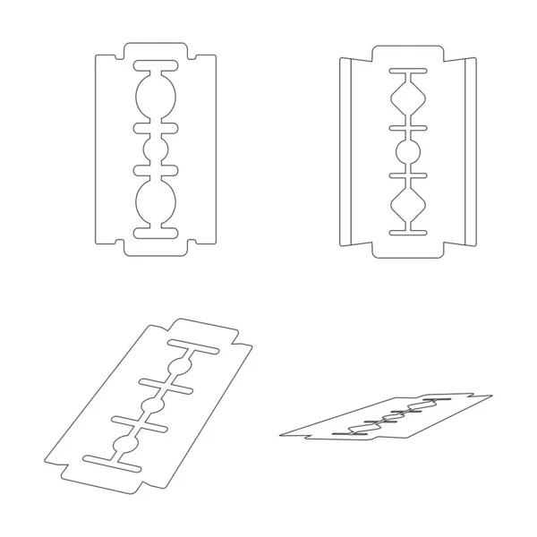 Icono Afeitar Vector Diseño Ilustración — Vector de stock
