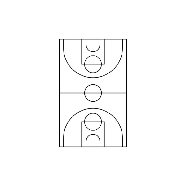 Basketplan Ikon Vektor Illustration Design — Stock vektor