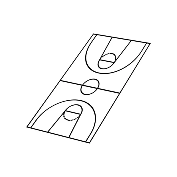 Baloncesto Icono Cancha Vector Ilustración Diseño — Vector de stock