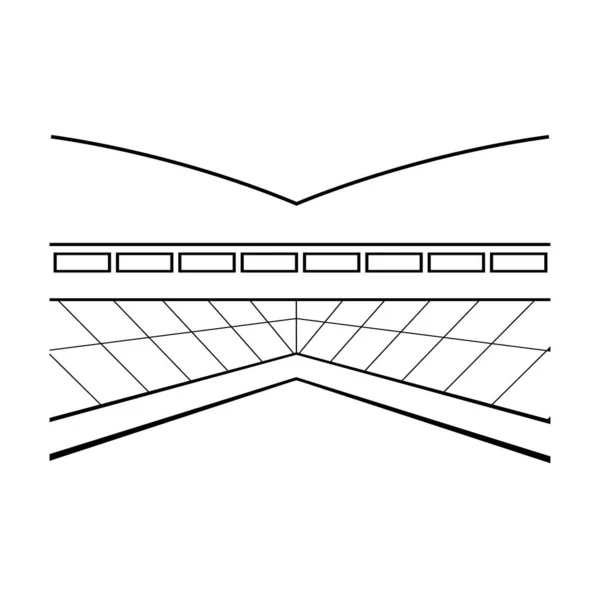Stadion Ikon Vektor Illustration Design — Stock vektor