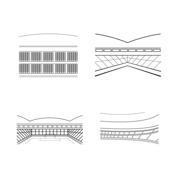 Icono Del Estadio Vector Ilustración Diseño — Vector de stock