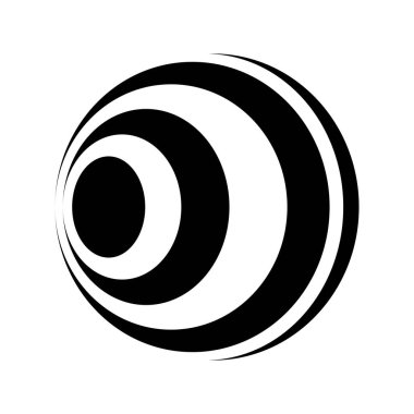 top siyah ve beyaz illüzyon vektör çizimi