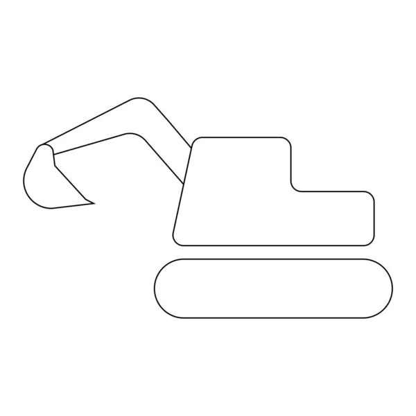 掘削機のアイコンベクトルイラストデザイン — ストックベクタ