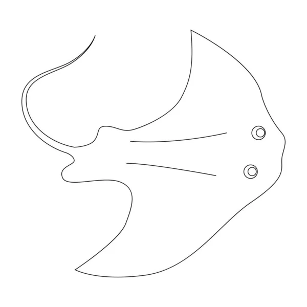 Diseño Ilustración Vectores Icono Stingray — Vector de stock