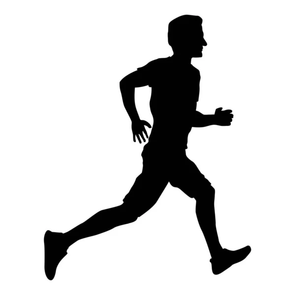 Running Man Pictogram Vector Illustratie Ontwerp — Stockvector