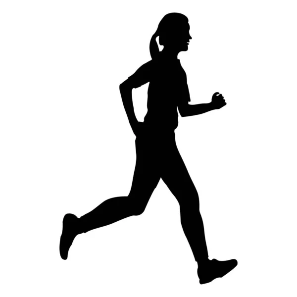 Mujer Corriendo Icono Vector Ilustración Diseño — Vector de stock