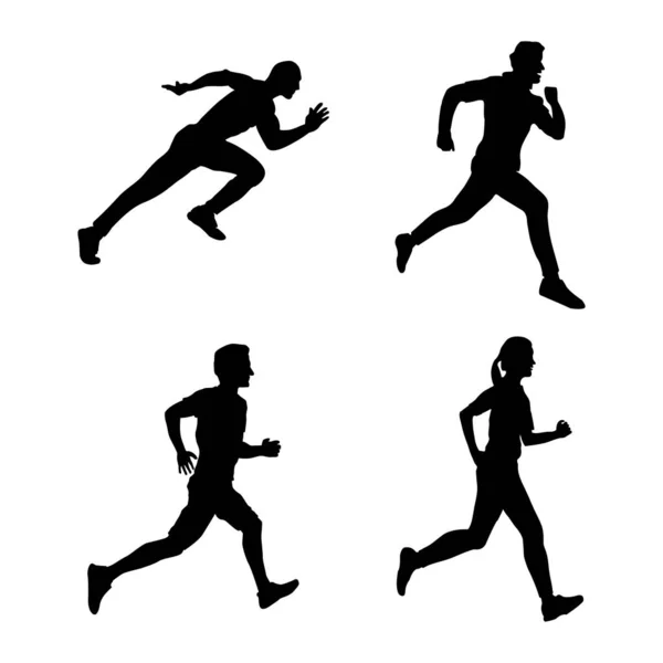 Laufen Person Symbol Vektor Illustration Design — Stockvektor