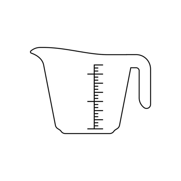 Вимірювання Значка Чашки Векторний Дизайн Ілюстрації — стоковий вектор