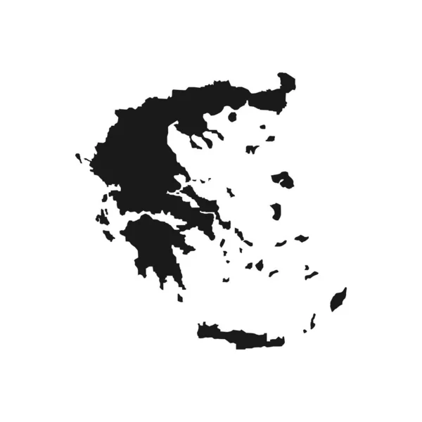 ギリシャ地図アイコンベクトルイラストデザイン — ストックベクタ