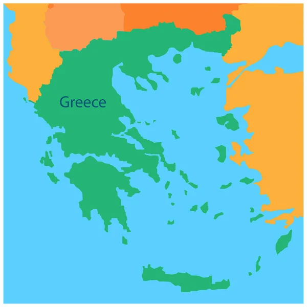 Yunan Haritası Arkaplan Vektör Illüstrasyon Tasarımı — Stok Vektör