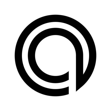 Alfa Simgesi Vektör Logo Şablonu Çizim Tasarımı