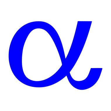 Alfa Simgesi Vektör Logo Şablonu Çizim Tasarımı