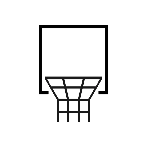 Disegno Illustrazione Vettoriale Icona Basket — Vettoriale Stock
