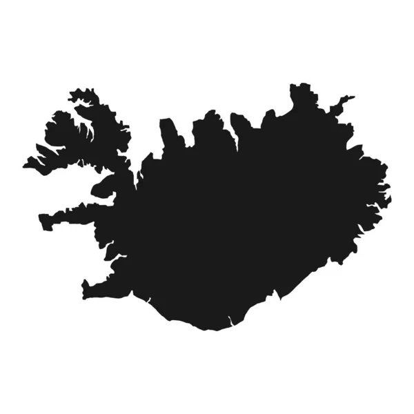 アイスランド地図アイコンベクトルイラストデザイン — ストックベクタ