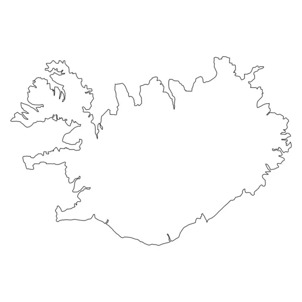 アイスランド地図アイコンベクトルイラストデザイン — ストックベクタ