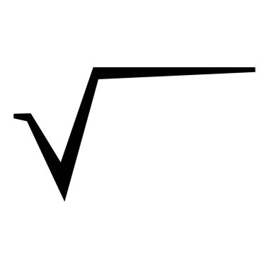 Matematik kök ikonu vektör illüstrasyon tasarımı