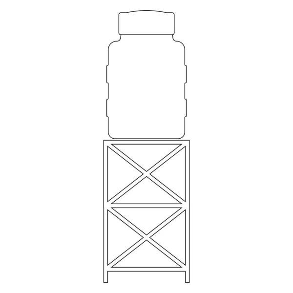 Projeto Ilustração Vetor Ícone Reservatório Água —  Vetores de Stock