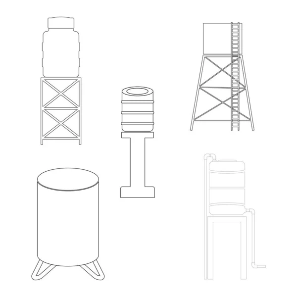 Diseño Ilustración Vector Icono Depósito Agua — Vector de stock
