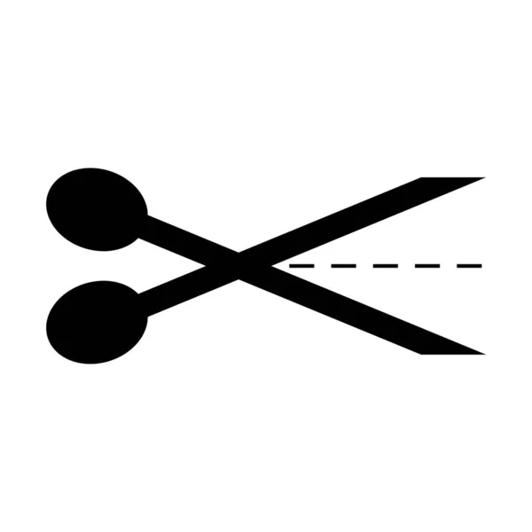 Ріжучі Ножиці Значок Векторний Дизайн Ілюстрації — стоковий вектор