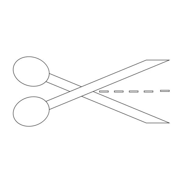 Coupe Ciseaux Icône Vecteur Illustration Design — Image vectorielle