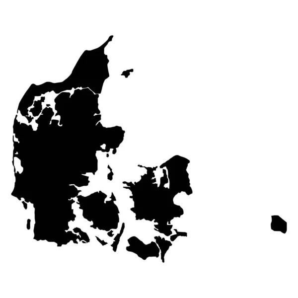 Denmark Mapa Icono Fondo Vector Ilustración Diseño — Vector de stock