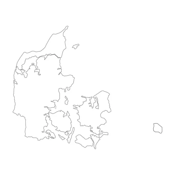 Denmark Mapa Ícone Fundo Vetor Ilustração Design — Vetor de Stock