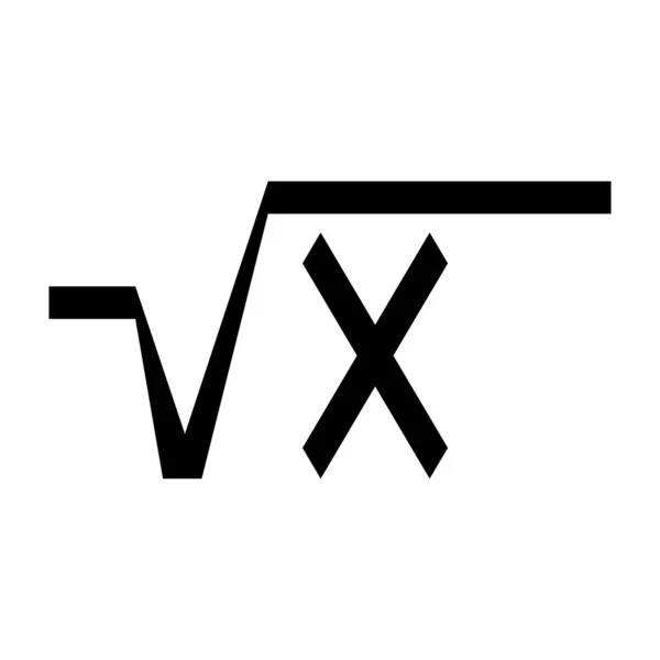 Wiskunde Root Icoon Vector Illustratie Ontwerp — Stockvector