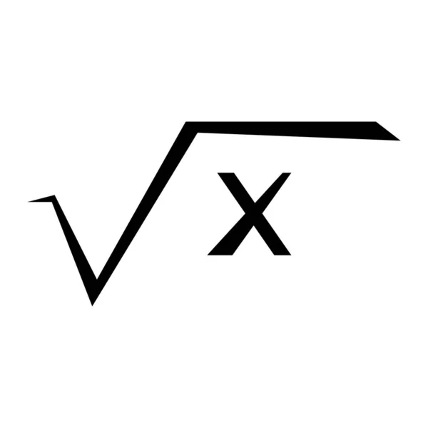 Математичний Кореневий Значок Векторний Дизайн Ілюстрації — стоковий вектор