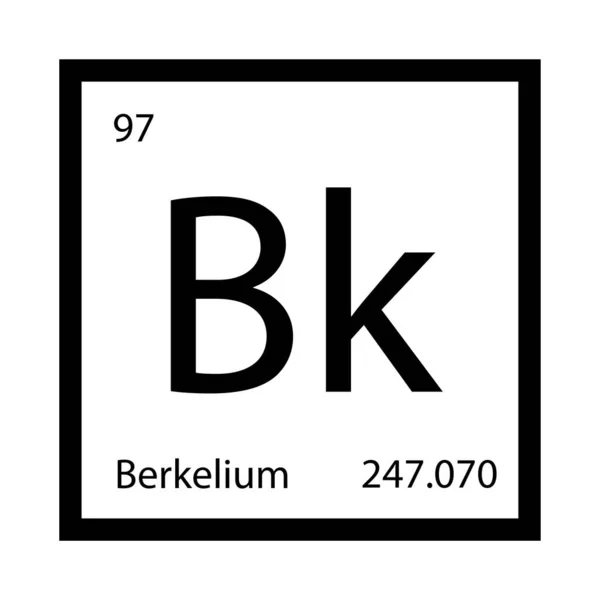 Tabela Periódica Elemento Berkelium Ícone Imagem Vetorial —  Vetores de Stock