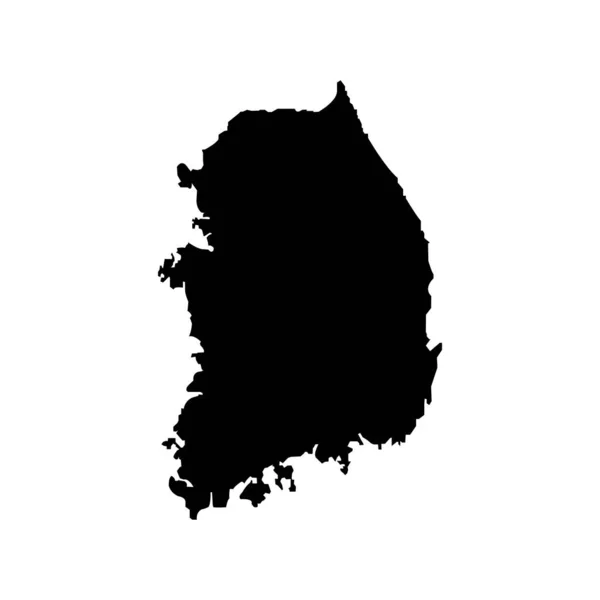 Sul Coréia Mapa Ícone Vetor Ilustração Design —  Vetores de Stock