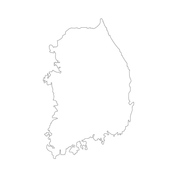 Zuid Korea Kaart Pictogram Vector Illustratie Ontwerp — Stockvector