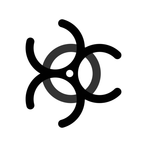 Biohazard Symbol Vektor Illustration Logo Vorlage — Stockvektor