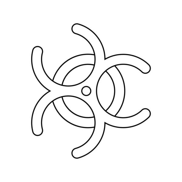 Modelo Logotipo Ilustração Vetorial Ícone Risco Biológico — Vetor de Stock