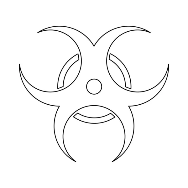 Modèle Logo Illustration Vectorielle Icône Risque Biologique — Image vectorielle