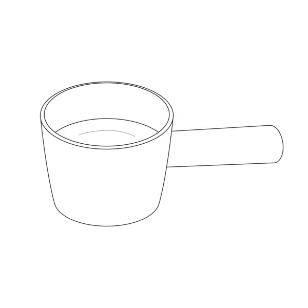 Dessin Symbole Illustration Vectorielle Icône Dipper Eau — Image vectorielle