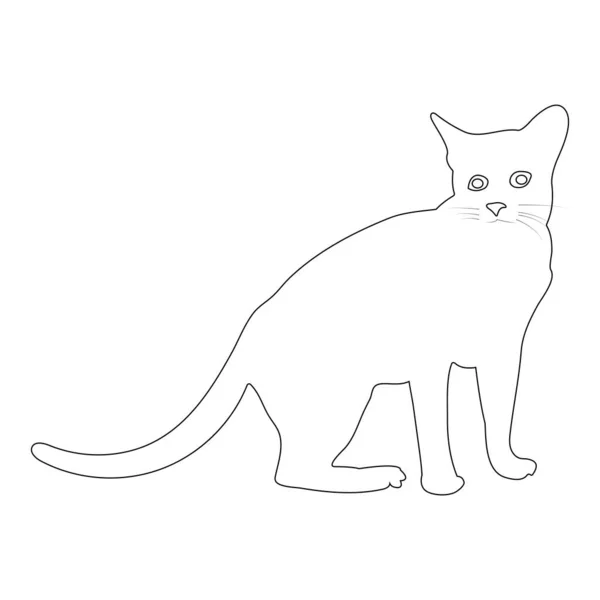 Desenho Ilustração Vetor Ícone Gato — Vetor de Stock