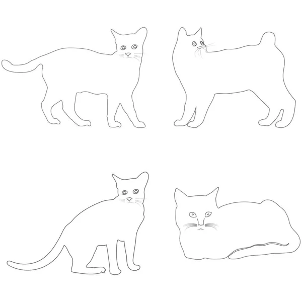 猫图标矢量图解设计 — 图库矢量图片