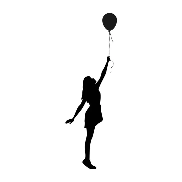 Personne Tenant Une Illustration Vectorielle Ballon Volant — Image vectorielle