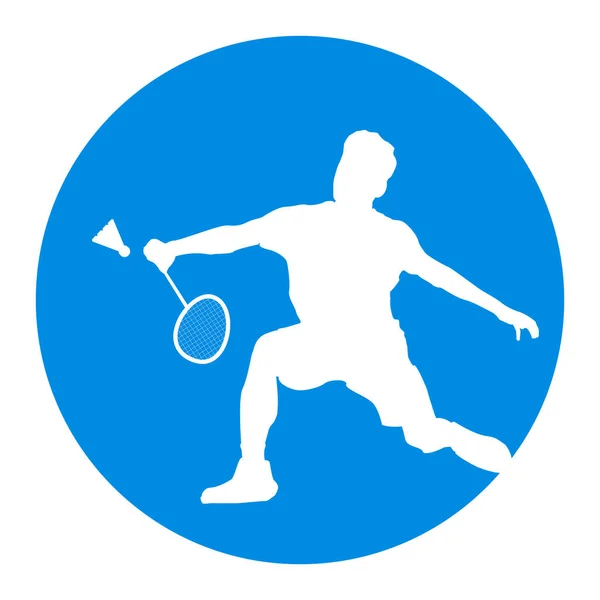 Menschen Spielen Badminton Vektor Illustration Design — Stockvektor