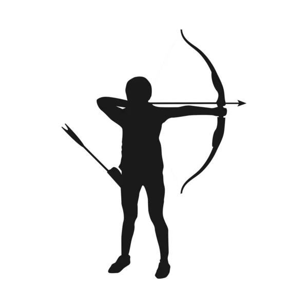 Persona Tiro Frecce Vettore Illustrazione Design — Vettoriale Stock