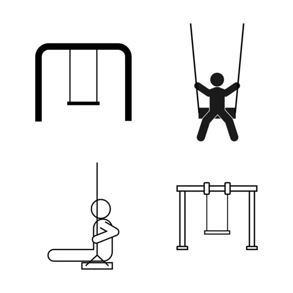 Ícone Swing Design Símbolo Ilustração Vetorial —  Vetores de Stock
