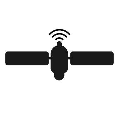 Dış uzay uydu ikonu vektör illüstrasyon tasarımı