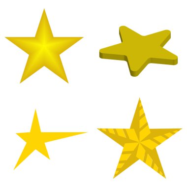 Yıldız simgesi vektör çizim tasarım